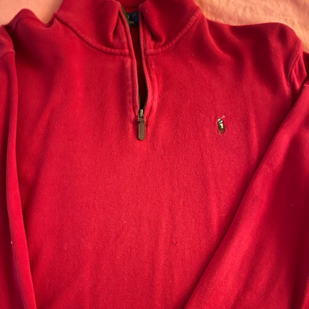 Red Ralph Lauren polo sweater